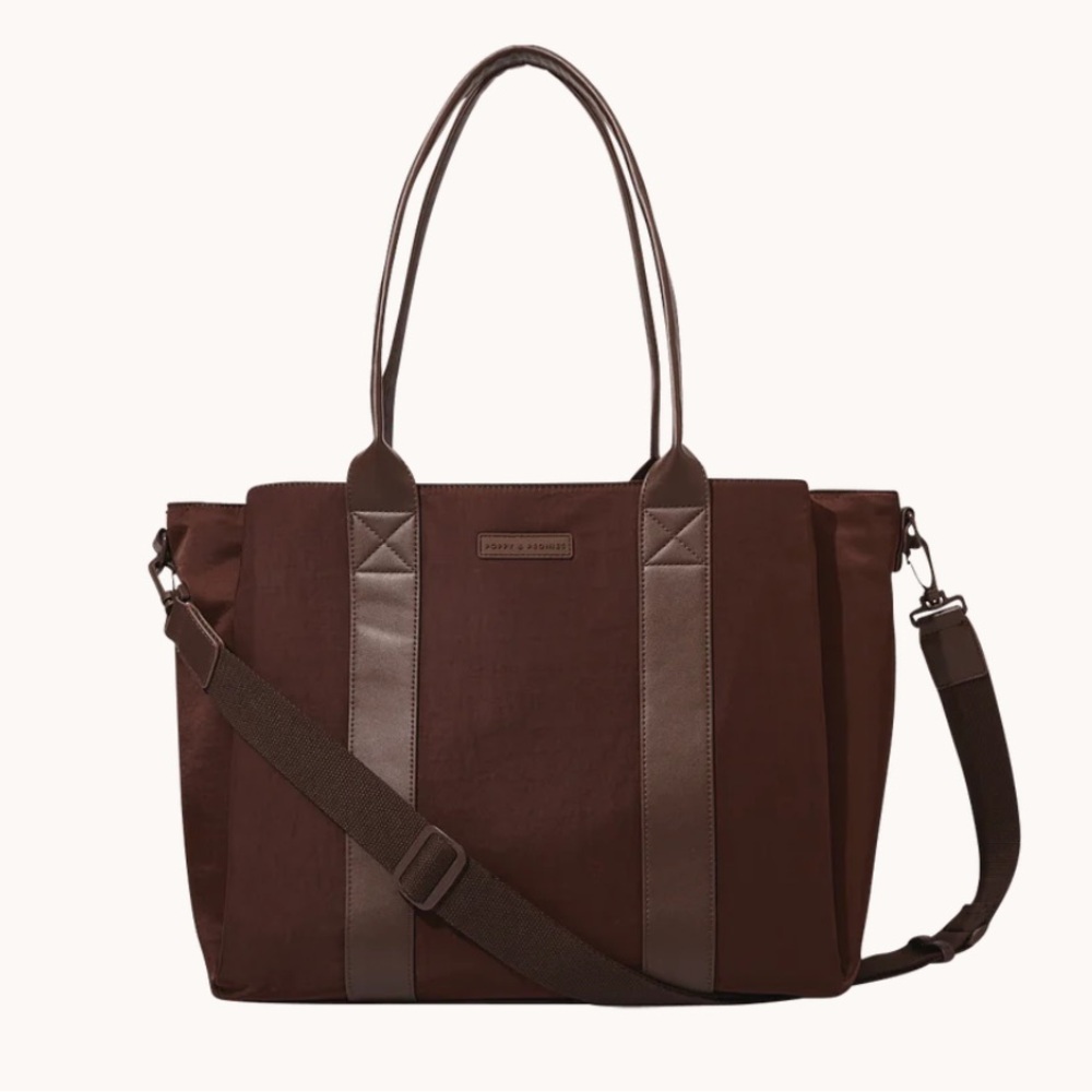 Poppy & Peonies Daily Tote in Espresso - Picture 7 of 16